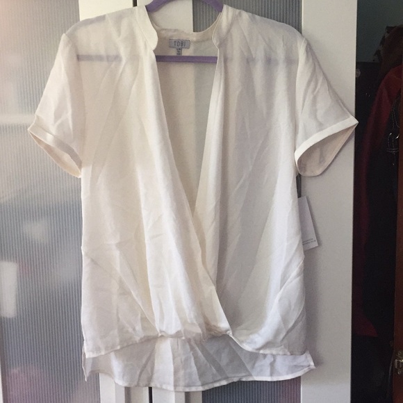 White Tobi Plunge Top! Offers are welcome! - Picture 3 of 3